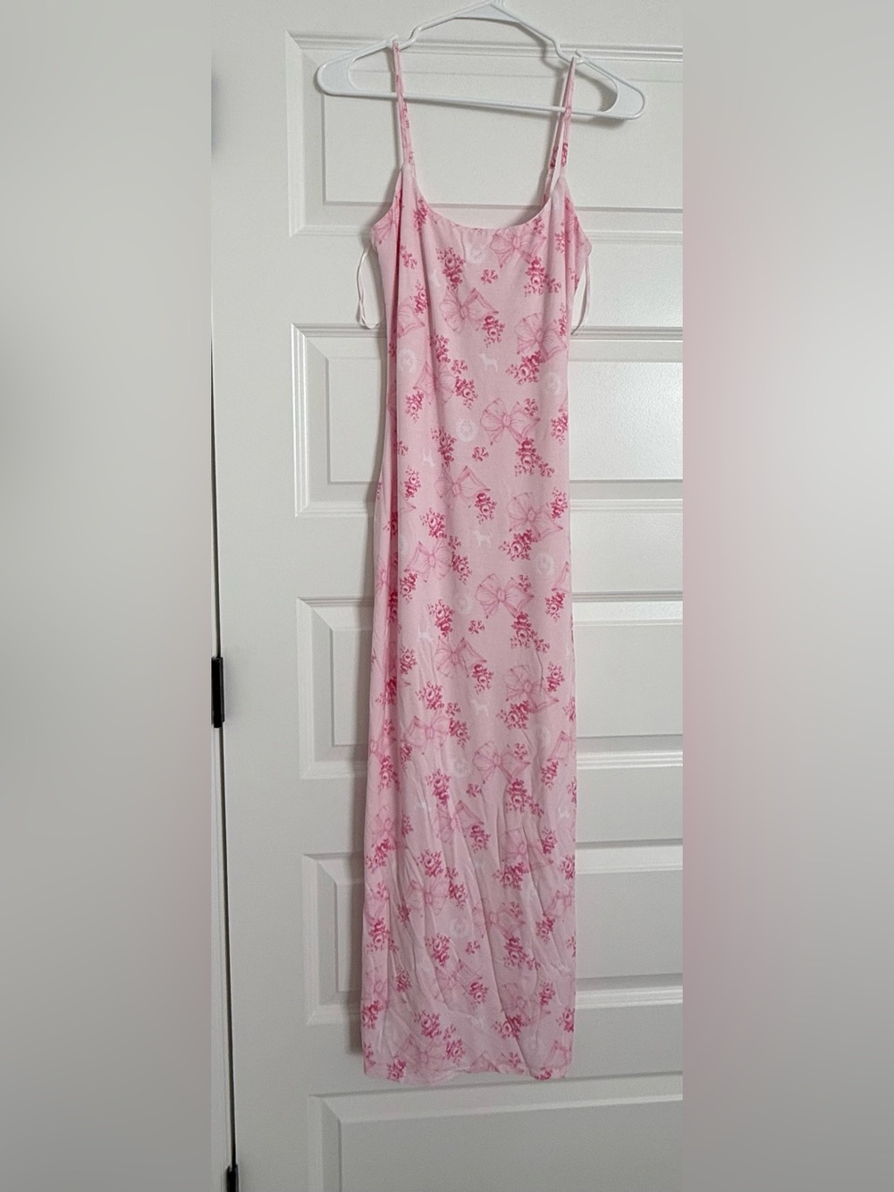 Pink x love shack fancy maxi dress in small